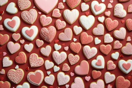 Heart shaped desserts - Valentine's Day themeの素材
