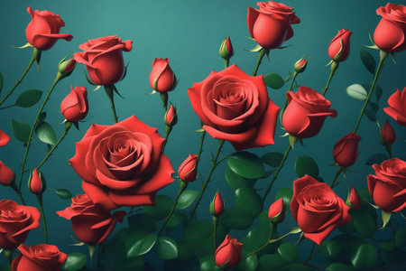 Valentine's Day Rose Design Elementsの素材