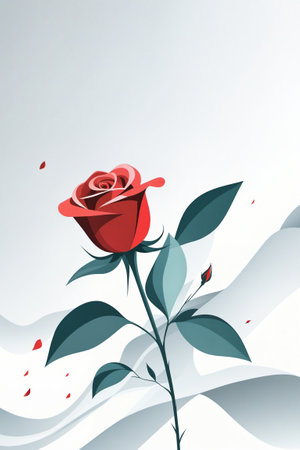 Valentine's Day Rose Design Elementsの素材