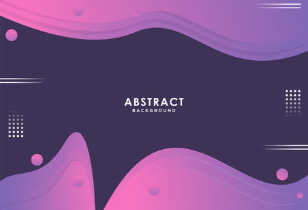 Abstract purple background with wavy lines and circlesのイラスト素材