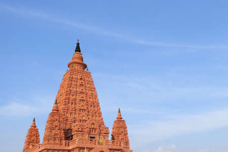 Thai pagoda against the sky. Wat Pa Siri Wattana Wisut, Thailandの写真素材