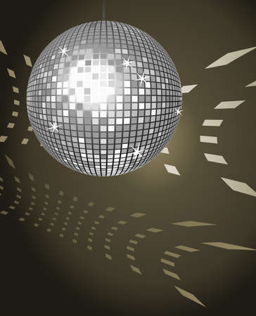 Abstract background with a shining disco ballのイラスト素材