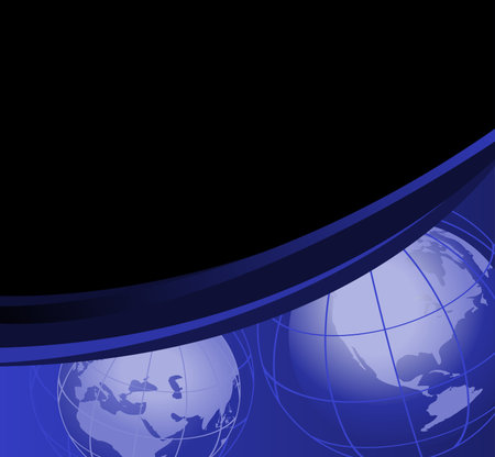 Background with world globes and space for textのイラスト素材
