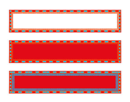 Illustration of mosaic frames on white backgroundのイラスト素材