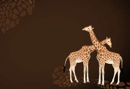 Abstract giraffe illustration with patternsのイラスト素材
