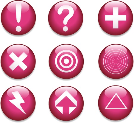 A set of  simple shiny buttons.のイラスト素材