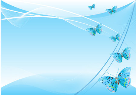 A colorful abstract background design with butterflies      のイラスト素材