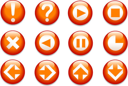 Vector illustration of different Website and Internet icons のイラスト素材