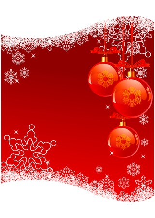 The white snowflakes on top of the red background のイラスト素材