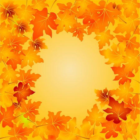 Autumn Leaves vector background with copy spaceのイラスト素材