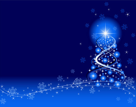 Blue  Christmas Background. Created in Adobe Illustrator.のイラスト素材