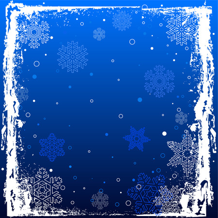 Illustration of Blue Grunge Winter Backgroundのイラスト素材