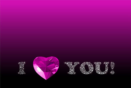 Shining vector Valentines Day  background with glitterのイラスト素材