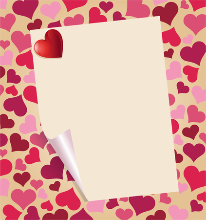 Love letter with heart over beautiful Valentine's Day backgroundのイラスト素材