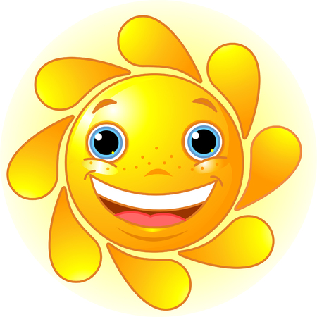 Cute and shiny Sun のイラスト素材