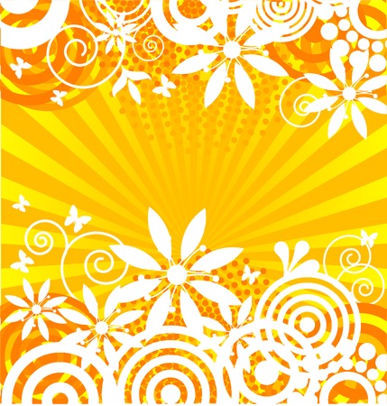 Flower summer background with space for text. のイラスト素材