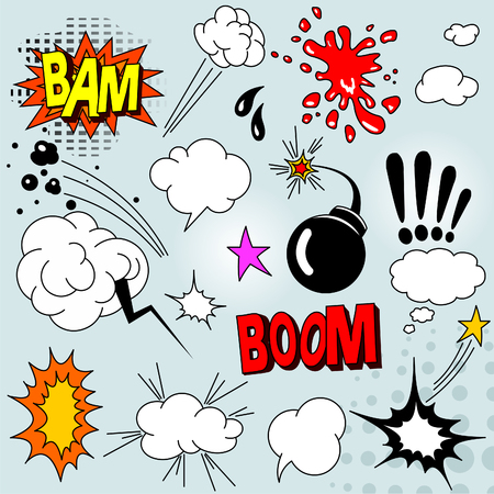 Illustration of comic elements for your designのイラスト素材