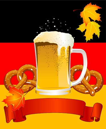 Vertical  Oktoberfest Celebration Background with Copy space.のイラスト素材