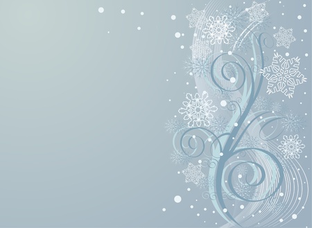 Decorative swirling winter designのイラスト素材