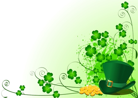 St. Patrick's Day Floral Background with place for your copy/textのイラスト素材
