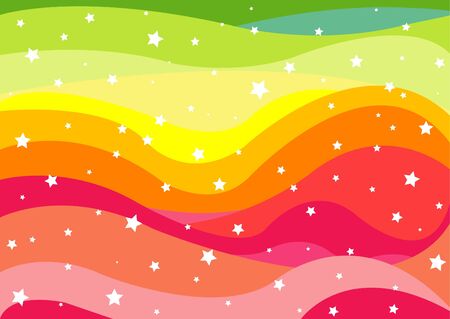  Colorful Rainbow Background のイラスト素材