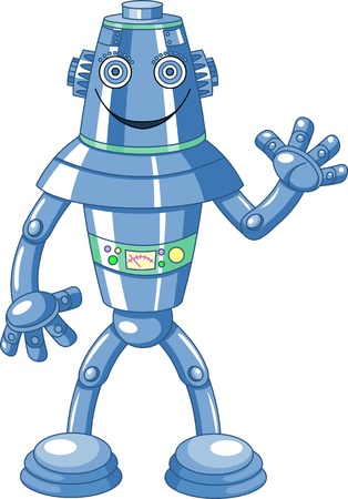 Illustration of cute cartoon robotのイラスト素材