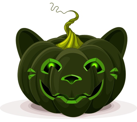 Illustration of Halloween Pumpkin Catのイラスト素材