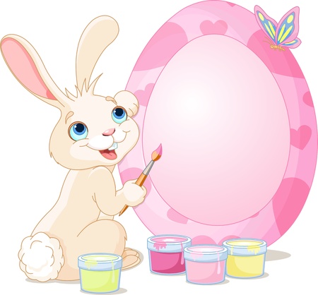 Easter Bunny painting Easter Egg  Perfect for your Easter Greetingのイラスト素材