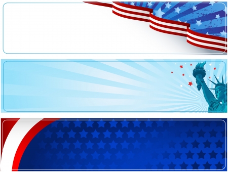 Set of patriotic bannersのイラスト素材