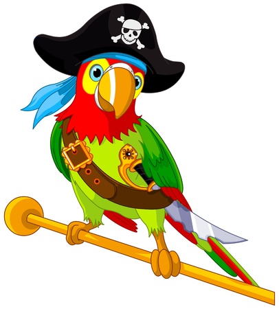 Illustration of Pirate Parrotのイラスト素材