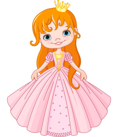 Illustration Of Cute Little Princessの素材 Fy ストックフォトのamanaimages Plus