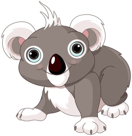 Illustration of cute funny koalaのイラスト素材