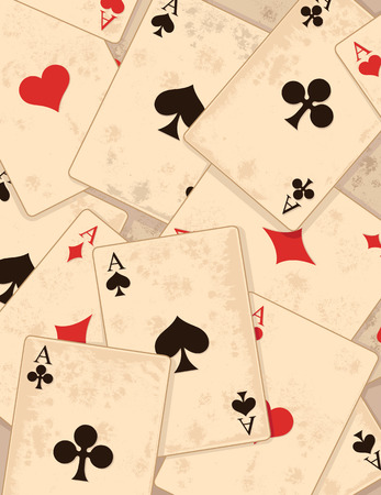 Retro-Background with Playing Card symbols のイラスト素材