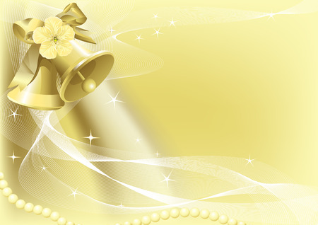 Illustrations of beautiful wedding bell backgroundのイラスト素材