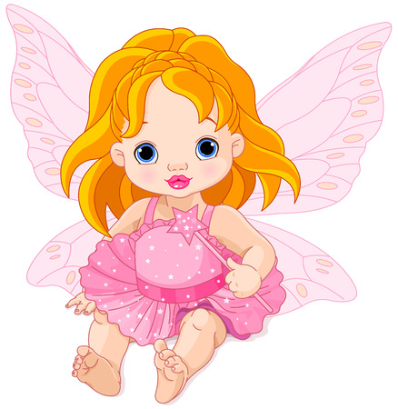 Illustration of cute baby fairyのイラスト素材