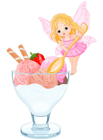 Illustration of ice cream fairyのイラスト素材