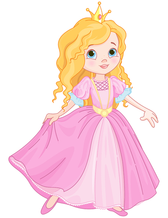 Illustration of beautiful princess dancingのイラスト素材