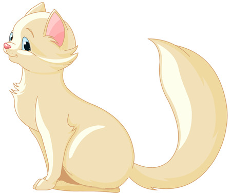 Illustration of a cute kittenのイラスト素材