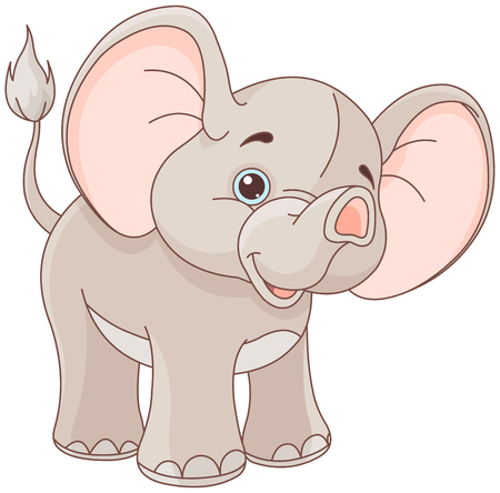 Illustration of cute baby elephantのイラスト素材
