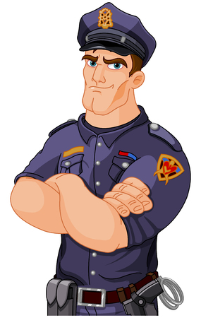 Illustration of police officerのイラスト素材