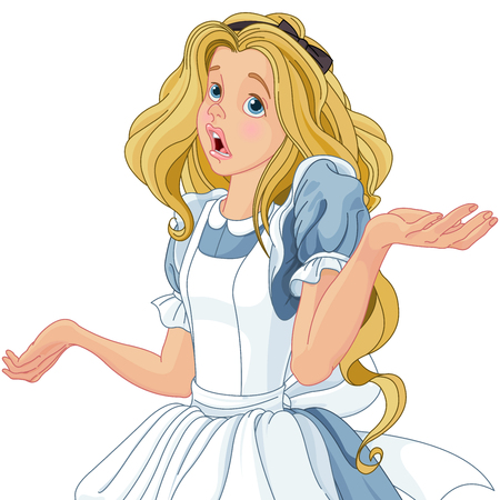 Illustration of Alice extremely confusedのイラスト素材