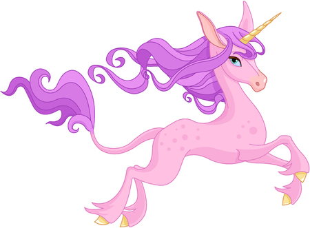 Illustration of cute magic unicornのイラスト素材