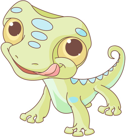 Illustration of very cute lizardのイラスト素材