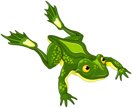 Illustration of very cute frogのイラスト素材