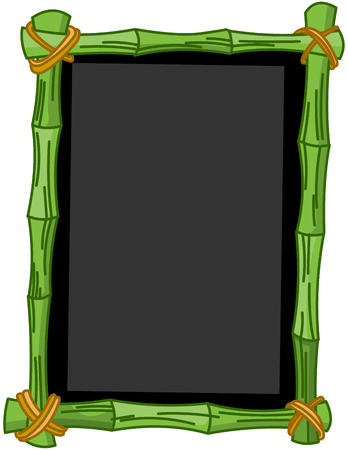 Illustration of bamboo chalkboard.のイラスト素材