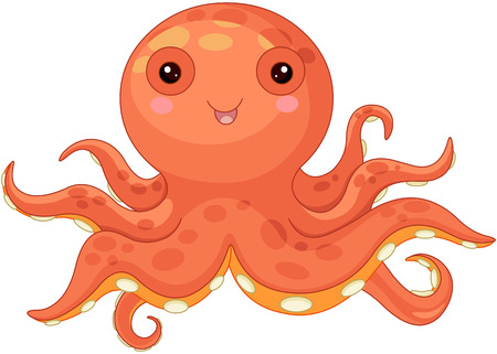 Illustration of cute Octopus.のイラスト素材