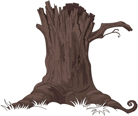 Illustration of tree stumpのイラスト素材