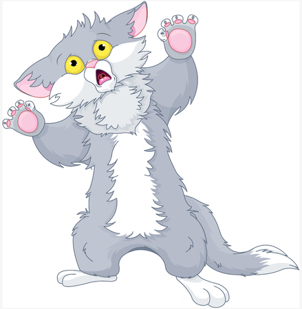 Illustration of Scared Kittenのイラスト素材