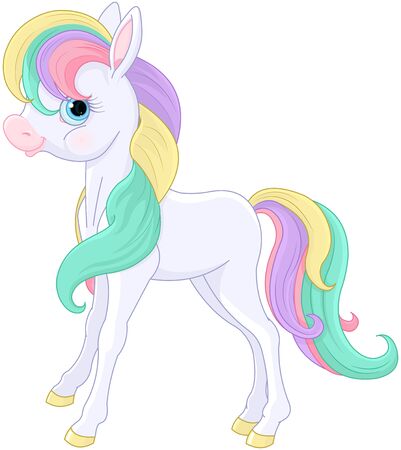 
Illustration of magic Rainbow Pony sitting
のイラスト素材