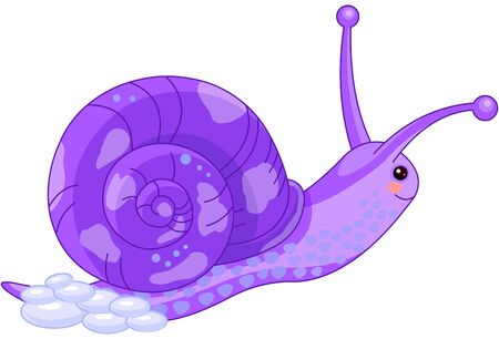 Illustration of cute sea snailのイラスト素材